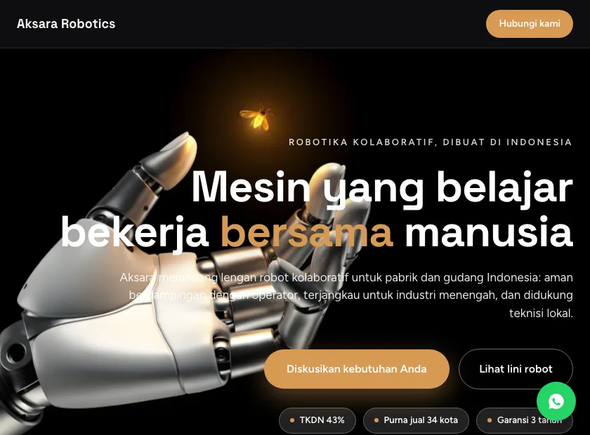 Pratinjau template Aksara Robotics