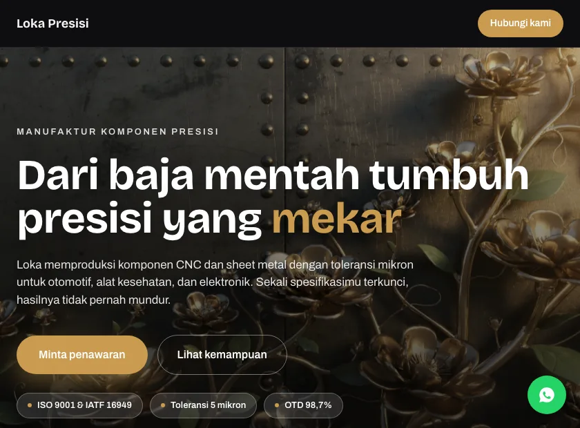 Pratinjau template Loka Presisi