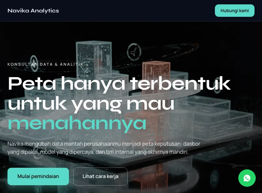Pratinjau template Navika Analytics