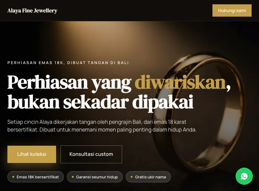 Pratinjau template Alaya Fine Jewellery