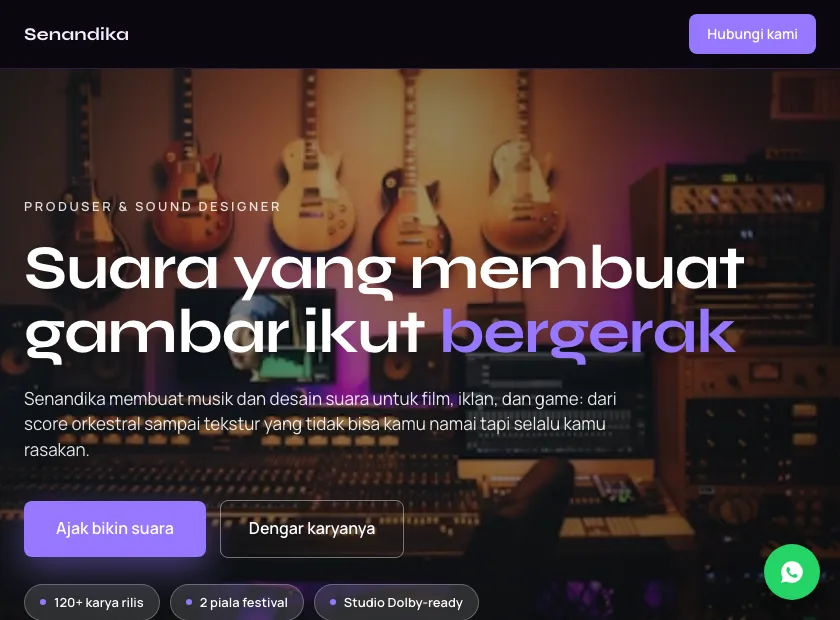 Pratinjau template Senandika