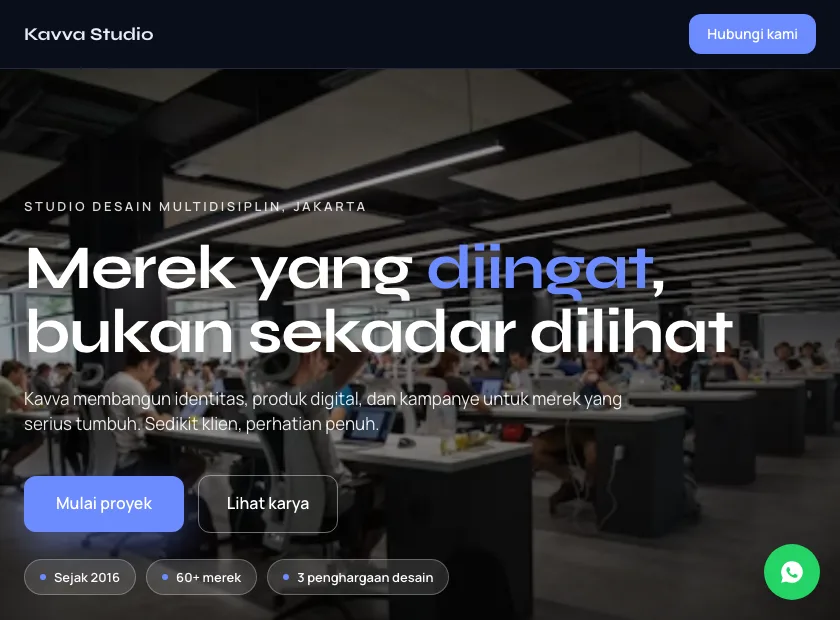Pratinjau template Kavva Studio