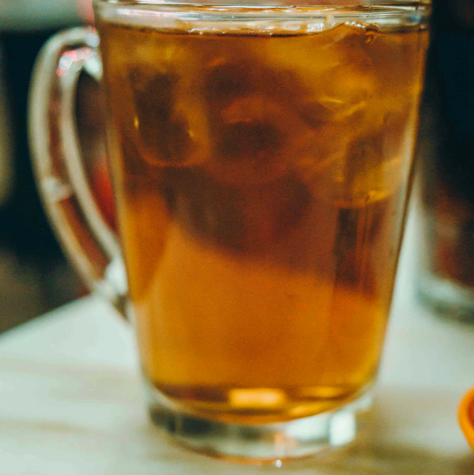 Iced sweet tea in a glass